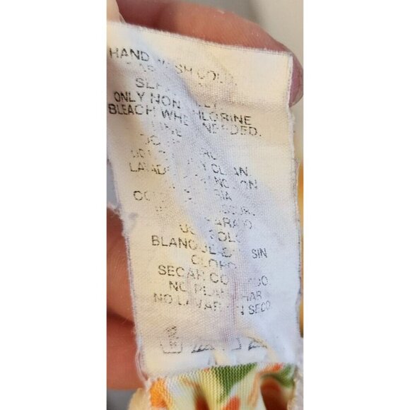 Vtg Catalina 3-Piece Swimsuit Cropped Tank High Waisted Bottoms Coverup Shorts L - Picture 9 of 16